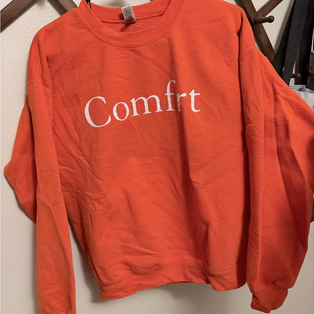 Gildan Orange Crew Neck Sweater